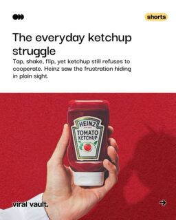 Sometimes the smartest ideas aren’t loud, they’re flipped.

Heinz took an everyday frustration and turned it into a lesson in behavior-led design. From tapping and shaking to simply squeezing, this wasn’t just a new bottle, it was a better experience. A small change, powered by insight, that made a global impact.

#Heinz #PackagingDesign #DesignThinking #ViralVaultIndia
