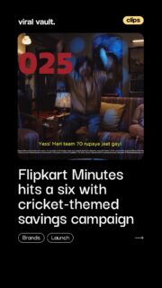 Cricket season, but make it about real wins!

Flipkart Minutes turns fantasy cricket frustration into everyday savings, using humour and match-day madness to show how users can “win” beyond the scoreboard. From groceries to essentials, the campaign brings quick delivery and quick savings into the same playbook.

#FlipkartMinutes #CricketCampaign #QuickCommerce #ViralVaultIndia