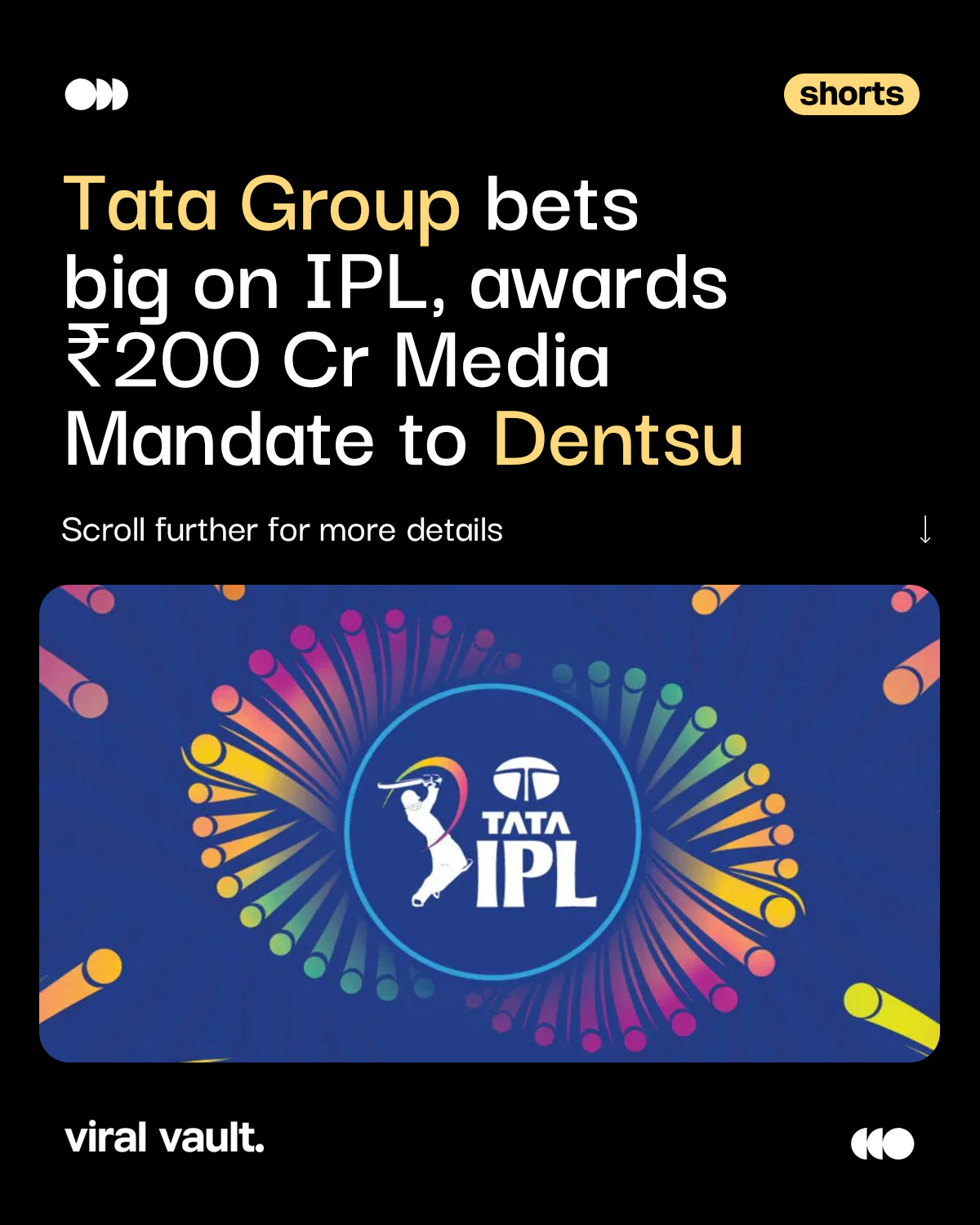 Big move in the IPL advertising game as Tata Group consolidates its media mandate and places a massive ₹180–220 crore bet on Dentsu. With multiple group brands coming together, this signals a unified and high-impact play for the entire season.

#TataGroup #Dentsu #IPL #MediaMandate #ViralVaultIndia