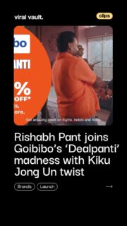 When deals get this crazy, you know it’s pure Dealpanti 
Rishabh Pant brings the fun, the chaos, and the supreme deals only vibe with Goibibo, featuring the iconic Kiku Jong Un twist you didn’t see coming!

#Dealpanti #Goibibo #RishabhPant #TravelDeals #ViralVaultIndia