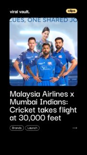Cricket at 30,000 feet? Now that’s how you take the game global 

Malaysia Airlines x Mumbai Indians are redefining fandom in the skies, connecting over 2.5 billion cricket lovers across India, Asia, and beyond. Because true passion doesn’t stay grounded… it travels, it soars, it flies.

#MalaysiaAirlines #MumbaiIndians #MHxMI #ViralVaultIndia
