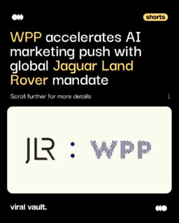 AI meets automotive luxury has secured the global AI-led marketing mandate for, bringing together data, creativity, technology and AI-powered storytelling under one integrated growth model.

From Range Rover and Defender to Discovery and Jaguar, the partnership signals how the future of luxury marketing will be driven by intelligent experiences powered by human creativity and AI innovation.

#WPP #JaguarLandRover #JLR #AI #ViralVaultIndia