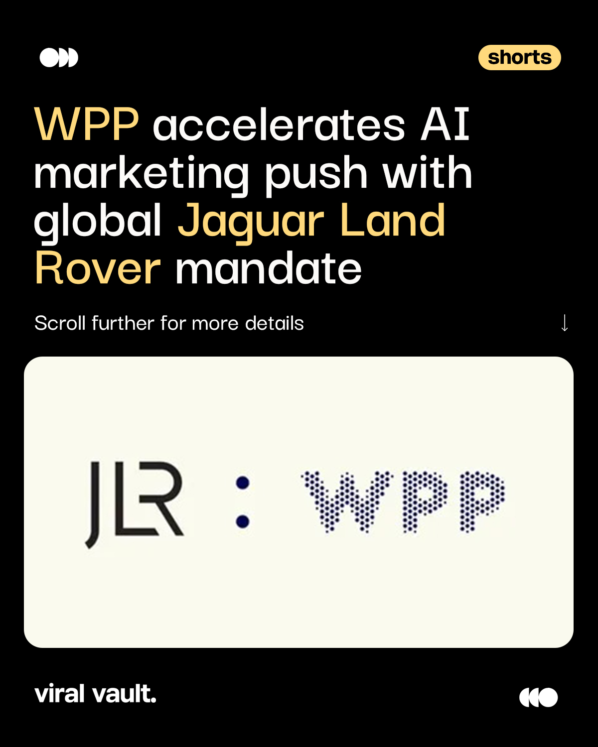 AI meets automotive luxury has secured the global AI-led marketing mandate for, bringing together data, creativity, technology and AI-powered storytelling under one integrated growth model.

From Range Rover and Defender to Discovery and Jaguar, the partnership signals how the future of luxury marketing will be driven by intelligent experiences powered by human creativity and AI innovation.

#WPP #JaguarLandRover #JLR #AI #ViralVaultIndia