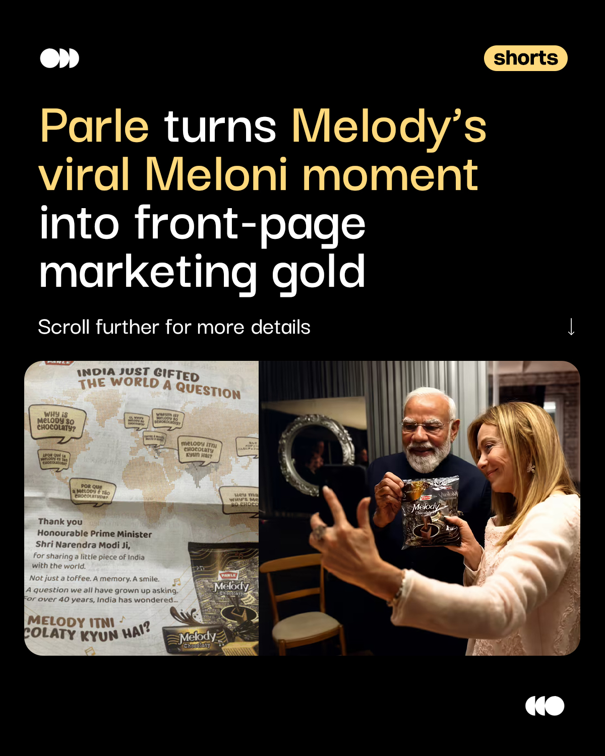 What started as a viral “Melodi” moment on social media has now made its way to newspaper front pages
With its latest ad, Parle smartly transformed an internet meme into a mass-media marketing moment - while positioning Melody not just as a candy, but as a nostalgic slice of India reaching the global stage.
A simple cultural moment. A smart brand move. And a reminder that the best marketing often comes from timing.
#Parle #Melody #MarketingStrategy #BrandMarketing #ViralVaultIndia