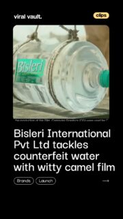 A witty, emotionally charged take on authenticity-Bisleri turns a mother camel’s instinct into a powerful reminder: always choose verified, sealed purity over uncertainty.
Crafted with humour and heart by 82.5 Communications, brought to life by director Rajiv Rao and produced by Nirvana Films, with a distinctive voiceover by Ila Arun for Bisleri International Pvt Ltd.
#Bisleri #StaySafeStayPure #BrandAuthenticity #ViralVaultIndia