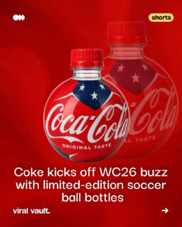 Coca-Cola is already bringing the FIFA World Cup 2026 fever early! 

The brand’s viral soccer ball-shaped bottles have started appearing at Walmart stores, and fans can’t stop talking about them. Featuring patriotic red, white & blue graphics inspired by the USA-hosted tournament, these limited-edition bottles are turning into instant collectibles before the World Cup even begins 🇺🇸

From football lovers to Coke collectors, everyone’s racing to grab one before they disappear from shelves. 

#CocaCola #FIFAWorldCup2026 #WorldCup2026 #ViralVaultIndia