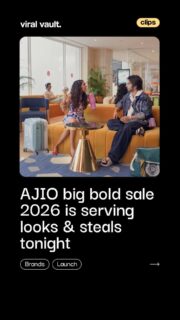 A surprise trip is exciting… but a surprise wardrobe delivered before takeoff? That’s a full main-character moment
Shraddha Kapoor brings all the bold, glam energy as AJIO Big Bold Sale 2026 goes LIVE tonight. Bigger steals, bolder styles, and trends that never get old
#AJIO #AJIOLife #BigBoldSale #ShraddhaKapoor #ViralVaultIndia