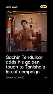 Tanishq brings together trust, transparency, and tradition in its latest campaign featuring Sachin Tendulkar 

From purity checks to valuation, the campaign beautifully showcases how gold exchange is not just a transaction, but an emotional decision rooted in confidence and credibility.

#Tanishq #SachinTendulkar #GoldExchange #ViralVaultIndia