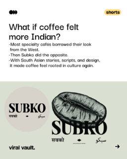 In a world where premium brands often borrow from the West, Subko looked inward.
Instead of Scandinavian minimalism or Brooklyn-inspired aesthetics, it embraced the languages, textures, stories, and craftsmanship of the subcontinent.
The result?
A coffee brand that feels unmistakably Indian yet globally admired.
From vintage-inspired packaging to traceable sourcing and farmer-first storytelling, Subko proves that culture isn't a constraint-it's a competitive advantage.
Sometimes, the most premium thing a brand can be is itself.
#Subko #Branding #BrandStrategy #viralvaultindia