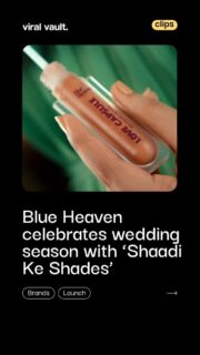 Wedding season is all about colours, celebrations, and unforgettable memories-and Blue Heaven is making sure your lipstick matches every moment.
With its ‘Shaadi Ke Shades’ campaign, the brand showcases over 200 lipstick shades curated for every wedding ritual, from the bright hues of Haldi and Mehendi to the glamour of the wedding day. Designed to be long-lasting and transfer-proof, these lip colours are built to survive hours of dancing, dining, and endless photo sessions.
Whether you're the bride, bridesmaid, or the best-dressed guest, there’s a shade for every mood, outfit, and celebration.
#BlueHeaven #ShaadiKeShades #BeautyMarketing #WeddingSeason #viralvaultindia
