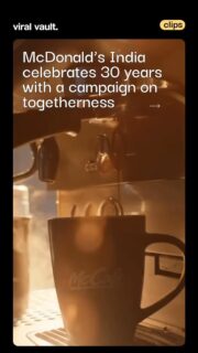 McDonald’s India is celebrating 30 years of memories, moments, and meaningful connections with its latest campaign, Let’s Family at McD. Moving beyond traditional definitions, the campaign embraces friends, colleagues, communities, and everyone who feels like family. Backed by a heartfelt anthem penned by Prasoon Joshi, it captures the everyday moments that bring people together-from first dates and birthday parties to post-exam treats and office lunches. A nostalgic yet contemporary tribute to belonging, warmth, and togetherness.

#McDonaldsIndia #LetsFamilyAtMcD #BrandCampaign #trending #viralvaultindia