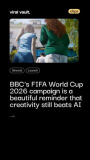 In an era dominated by AI-generated visuals, the BBC has taken a different route for its FIFA World Cup 2026 campaign-and the result is unforgettable.
Titled "Let's Make It Iconic," the campaign transforms football memorabilia such as scarves, stickers, badges, and drums into living canvases that celebrate the sport's greatest moments and heroes. Combining stop-motion, live-action, illustration, and practical effects, the film is a tribute to football culture and the fans who make it special.
#BBC #FIFAWorldCup2026 #LetsMakeItIconic #FootballMarketing #viralvaultindia