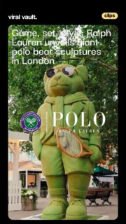 When fashion meets the spirit of Wimbledon.
Ralph Lauren has brought its iconic Polo Bear to life with larger-than-life sculptures in London's Sloane Square, celebrating the elegance, heritage and excitement of the grass-court season. A perfect blend of sport, style and storytelling.
#RalphLauren #PoloRalphLauren #PoloBear #ViralVaultIndia