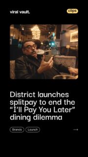 District by Zomato has introduced Splitpay, a new feature designed to simplify restaurant bill settlements for groups. The tool allows diners to split bills equally or customize individual shares, enabling everyone to pay directly through the app. To promote the launch, District has teamed up with Baman Irani and Anupam Kher in a humorous campaign that captures the all-too-familiar debate over who picks up the tab. A smart solution to one of dining’s most common friction points.
#District #Zomato #Splitpay #ViralVaultIndia #MarketingCampaign