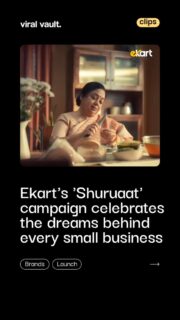 With 'Shuruaat', Ekart shines a spotlight on India's growing community of entrepreneurs, D2C brands, and local sellers who have the vision to build but often face logistics challenges. Through a series of inspiring films, the campaign showcases how reliable delivery networks can empower businesses to scale with confidence.
#Ekart #Shuruaat #Flipkart #MarketingNews #viralvaultindia