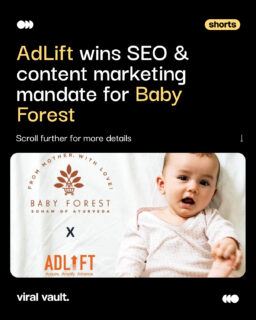 A win powered by search, content, and AI.
AdLift has secured the SEO & Content Marketing mandate for Baby Forest, with a focus on boosting visibility across traditional search and AI-driven discovery platforms like ChatGPT, Gemini, and Perplexity. The partnership aims to drive organic growth, strengthen category authority, and connect with modern parents where decisions are made.
#AdLift #BabyForest #SEO #ViralVaultIndia