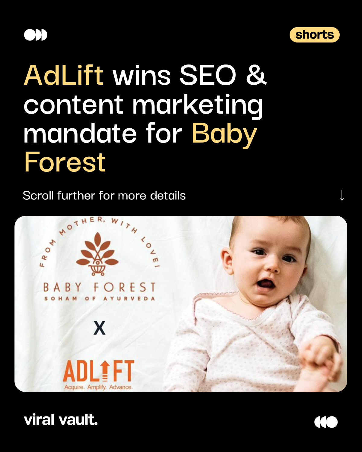 A win powered by search, content, and AI.
AdLift has secured the SEO & Content Marketing mandate for Baby Forest, with a focus on boosting visibility across traditional search and AI-driven discovery platforms like ChatGPT, Gemini, and Perplexity. The partnership aims to drive organic growth, strengthen category authority, and connect with modern parents where decisions are made.
#AdLift #BabyForest #SEO #ViralVaultIndia