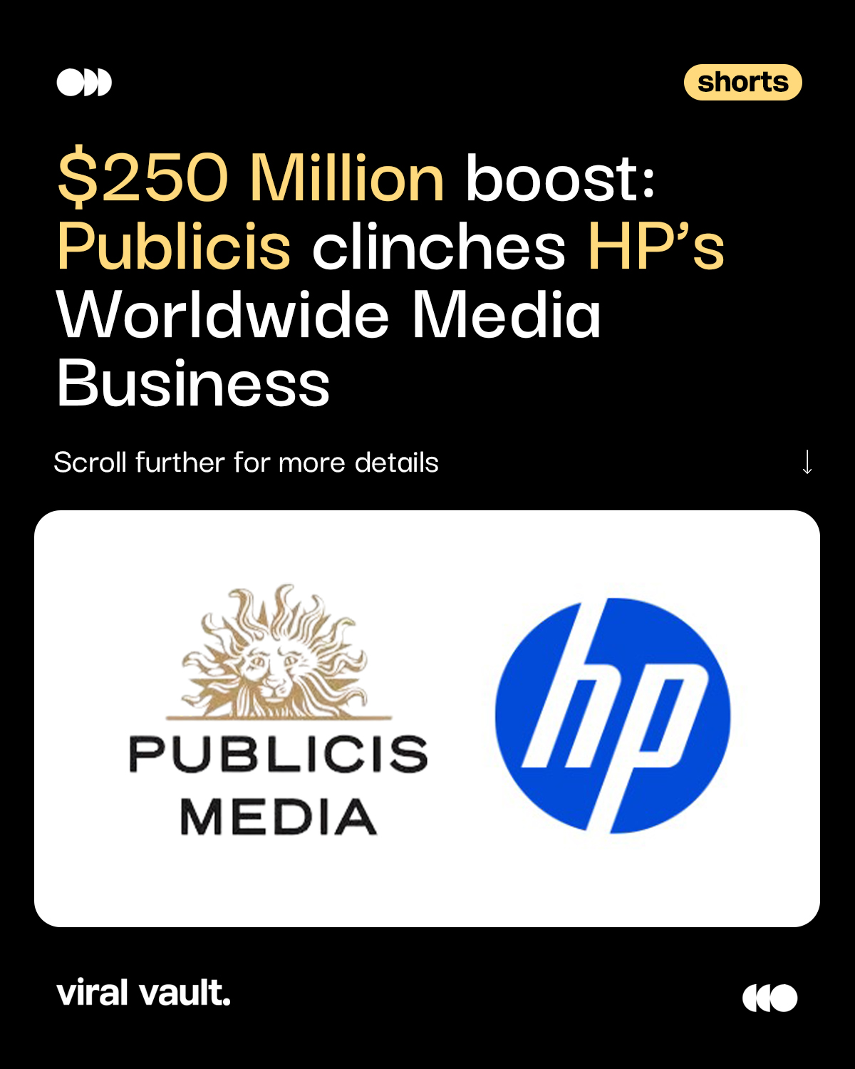 A major shift in the global media landscape. Publicis has secured HP’s $250 million global media business, ending a nearly two-decade partnership with Omnicom. The win highlights how AI, data, and integrated marketing capabilities are becoming key differentiators in today's agency pitches.
#Publicis #HP #MediaAgency #ViralVaultIndia