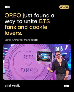 BTS fans, this one's for you!

What happens when the world's most-loved cookie meets one of the world's biggest fandoms? A sweet collaboration that’s impossible to ignore. 

OREO has launched its limited-edition BTS Korean Sweet Pancake cookies in India, inspired by the iconic Korean street dessert Hotteok. With Tiger Shroff joining the celebration and fans contributing to what could become the world's largest love letter to BTS, this campaign is serving nostalgia, fandom, and flavour in every bite.

Would you try these BTS-inspired cookies? 

#OREO #BTSxOREO #BTS #ARMY #TigerShroff #Marketing #Advertising #MarketingStrategy