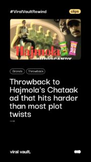 The classic Hajmola Candy ad wasn't selling digestion - it was selling pure desi nostalgia. Sweet, tangy, slightly mischievous, and impossible to forget, Hajmola became the candy every kid begged for and every grown-up secretly craved too. No fancy taglines, no over-the-top features - just playful characters, relatable chaos, and that unmistakable sound that's basically burned into a generation's memory.
Some ads sell a product. This one sold a childhood.
#Hajmola #IndianAds #ClassicCommercials #ThrowbackAds