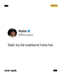 Weekends are proof that we survived the week.

#funmemes #CorporateLaughs  #WeekendVibes #ViralVaultIndia