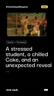 A bus breakdown, a stressed student, and a charming rickshaw driver - what starts as a sweet gesture takes an unexpected turn when a chilled Coca-Cola comes with a surprise twist in the backseat. One of Indian advertising's most quotable moments, simply because every joy deserves a story. 

#CocaCola  #IndianAdvertising #AdFilms #ThrowbackAds  #ViralVaultIndia