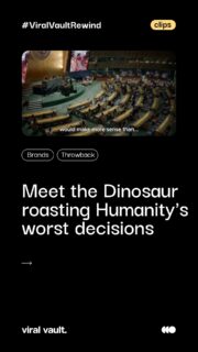 A CGI dinosaur stormed the UN General Assembly, roasting humanity for still funding fossil fuels over the planet's future. Translated into 60+ languages, voiced by stars like Jack Black and Nikolaj Coster-Waldau, UNDP's "Don't Choose Extinction" campaign turned climate guilt into pure comedic gold.
Agency: Activista Los Angeles
#CGI #UNDP #MarketingNews #Advertising #ViralVaultIndia