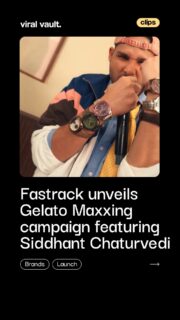 Fastrack is turning a trend into a lifestyle statement. 

With the new Gelato Maxxing campaign, featuring Siddhant Chaturvedi, the brand taps into youth culture's latest obsession, making your interests part of your identity. From gelato-inspired watches to a limited-edition collaboration with Milano, this launch blends fashion, flavour, and self-expression into one playful experience.

Would you try the Gelato Collection?

#Fastrack #GelatoMaxxing #SiddhantChaturvedi