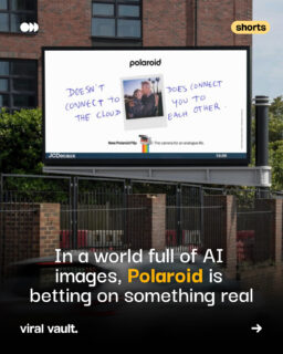 Ready to go analog?

While the world races toward AI, Polaroid is encouraging people to slow down and reconnect with real life. Its latest campaign for the Go Generation 3 camera celebrates human moments over screen time, reminding us that the best memories aren't generated-they're captured.

Would you unplug for a day and go analog?

#Polaroid #GoAnalog #AICampaign #ViralVaultIndia 

[ Polaroid, Go Generation 3, analog photography, anti-AI campaign, digital detox, creative advertising, brand campaign, marketing, instant camera, offline moments, branding, AI era. ]