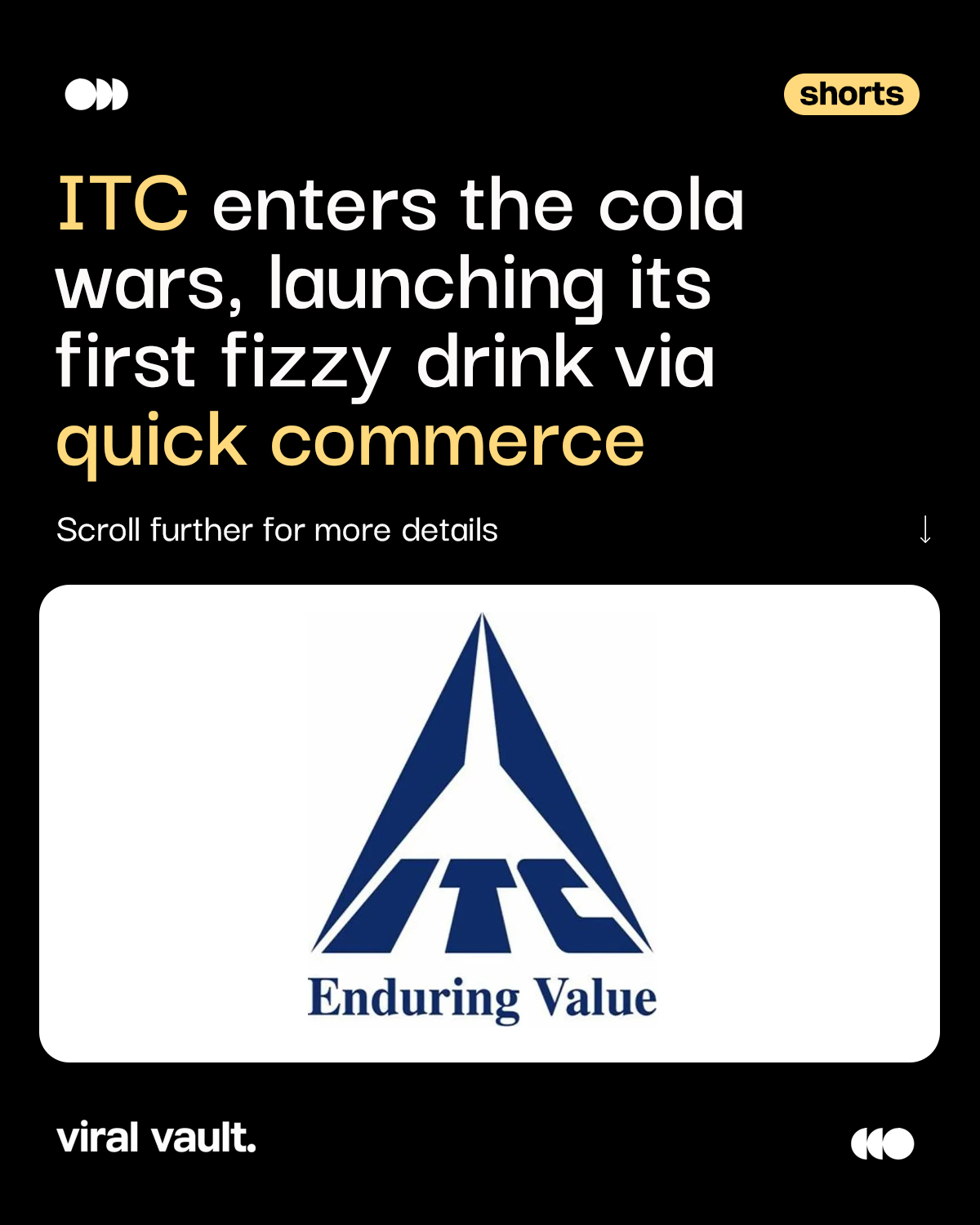 ITC is officially stepping into the cola wars!

With the launch of B Natural Coconut Cola, ITC has entered the carbonated soft drinks category, beginning with a quick-commerce pilot before a wider rollout.

The move strengthens ITC's beverage portfolio and puts it in direct competition with Coca-Cola, PepsiCo, and Campa, as the race for India's growing soft drinks market heats up.

Will ITC's latest bet shake up the cola market? 

#ITC #BNatural #CoconutCola #ColaWars 

[ ITC, Coconut Cola, B Natural, cola launch, carbonated soft drinks, quick commerce, FMCG, beverages, Coca-Cola, PepsiCo, Campa, Reliance Consumer Products, India beverage market, brand strategy, product launch. ]