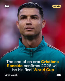 One final World Cup. One last chance to make history.

Cristiano Ronaldo has confirmed that FIFA World Cup 2026 will be the final World Cup of his legendary career. After rewriting football history with appearances in six World Cups and goals in each of them, the Portuguese icon now has one final mission, to lift the only major trophy missing from his collection.

Do you think Ronaldo can end his World Cup journey with the ultimate fairytale ending?

#CristianoRonaldo #Ronaldo #FIFAWorldCup #ViralVaultIndia

[ Cristiano Ronaldo, CR7, FIFA World Cup 2026, Portugal, football, soccer, World Cup, GOAT, sports news, Ronaldo final World Cup, Portugal vs Spain. ]