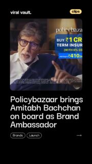 Policybazaar is putting trust at the heart of insurance conversations.
With Amitabh Bachchan as its new brand ambassador, the brand's 'Parivaar Sabse Pehle' campaign aims to encourage Indian families to stop postponing important decisions around health and term insurance.
When it comes to protecting your loved ones, tomorrow might be too late.
#Policybazaar #AmitabhBachchan #ParivaarSabsePehle #ViralVaultIndia