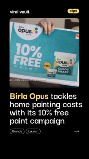 Birla Opus is turning rising painting costs into a smart value proposition.

With its new campaign, the brand highlights how its 10% Free Paint offer helps families refresh their homes without stretching their budgets. Through relatable storytelling and humour, Birla Opus reinforces its promise of delivering more value with every coat.

#BirlaOpus #PaintIndustry #MarketingCampaign #BrandCampaign 

[ Birla Opus Paints, 10% Free Paint Offer, Birla Opus Campaign, Home Painting Costs, Home Improvement, Paint Industry India, Marketing Campaign 2026, Consumer Marketing, Brand Advertising, Integrated Campaign, Indian Paint Brands, Home Renovation Solutions. ]