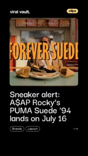 The countdown is on. 🔥

A$AP Rocky is bringing his signature style to one of PUMA's most iconic silhouettes with the launch of the PUMA Suede '94, dropping on July 16. Blending heritage design with contemporary streetwear influence, the release is already generating buzz among sneaker enthusiasts and fashion fans alike.

With A$AP Rocky at the helm, the Suede '94 is more than just a sneaker drop, it's a statement of culture, creativity, and timeless style.

Will this be one of the hottest sneaker releases of the season?

#ASAPRocky #PUMA #PUMASuede94 #SneakerCulture #ViralVaultIndia 

[ A$AP Rocky, PUMA Suede '94, PUMA sneaker launch, A$AP Rocky PUMA collaboration, sneaker release July 16, streetwear fashion, sneaker culture, PUMA footwear, limited edition sneakers, fashion collaboration, sneaker news, street style, footwear trends, PUMA campaign, sneaker enthusiasts. ]