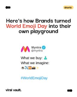 Brands ditched words and let emojis do the talking today. Swipe to see the best ones . Which brand won emoji day for you? Drop your fav in the comments!
#WorldEmojiDay #EmojiDay2026 #BrandMarketing #ViralVaultIndia #MarketingTrends