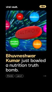 Consistency > Hype. 

Mankind's HealthOK has teamed up with Bhuvneshwar Kumar for its new campaign, "Dikhawa Nahi. Karke Dikhaye", spotlighting the importance of nutrition for vegetarians. A partnership built on trust, performance, and showing results, not just talking about them.

#HealthOK #BhuvneshwarKumar #MankindPharma #DikhawaNahiKarkeDikhaye #ViralVaultIndia 

[ HealthOK campaign, Bhuvneshwar Kumar, Mankind Pharma, vegetarian multivitamin, nutrition supplements, influencer marketing, digital campaign, sports endorsement, vegetarian nutrition, brand collaboration. ]