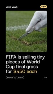 FIFA is turning the 2026 World Cup Final into a collectible.
The football governing body is selling pieces of the actual grass that will be used at the World Cup Final at MetLife Stadium for $450 each. Preserved in premium acrylic and paired with a USB keepsake, the collectible will be shipped only after the final and is currently available for delivery in the US and Europe.
A piece of football history-or football’s most expensive patch of grass?
Would you buy one?
#FIFA #WorldCup2026 #FIFAWorldCup #FootballHistory #ViralVaultIndia