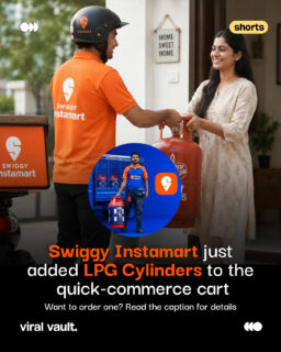 Swiggy Instamart has partnered with HPCL to launch India's first quick-commerce LPG cylinder delivery service, starting in Bengaluru.

Customers can order HPCL's 10 kg HP Navya composite cylinder or a 5 kg metal LPG cylinder directly through the Instamart app and get it delivered to their doorstep, without needing an existing domestic LPG connection.

How to order:
• Open Instamart
• Select your preferred LPG cylinder
• Add to cart
• Complete the purchase

From groceries and gadgets to now cooking gas, quick commerce just entered a whole new category.

Would you order an LPG cylinder through Instamart?

#SwiggyInstamart #HPCL #HPGas #LPGCylinder #QuickCommerce #Bengaluru 

[ Swiggy Instamart LPG delivery, HPCL LPG cylinder delivery, HP Navya cylinder, LPG cylinder online order, Bengaluru quick commerce, Instamart gas delivery, HP Gas cylinder delivery, Swiggy news, quick commerce India, doorstep LPG delivery, retail technology, ecommerce innovation. ]