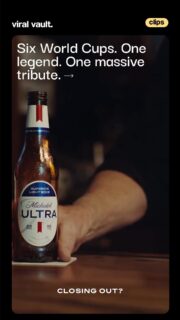 Michelob Ultra skipped the usual tribute and turned an ordinary bar bill into a toast to an extraordinary legacy. 

Every line on the receipt tells the story of Lionel Messi's 20-year FIFA World Cup journey, proving that sometimes, the most powerful storytelling is also the simplest.

Created by: W+K New York ( @wknyc )
Directed by: @wiedenkennedy 

#Messi #LionelMessi #WorldCup #Football #SportsMarketing #BrandCampaign #ViralVaultIndia 

[Lionel Messi, World Cup 2026, FIFA, FIFA World Cup, farewell campaign, tribute film, football legacy, brand campaign, sports marketing, World Cup farewell, Argentina, Messi, Marketing Campaign, Marketing Strategy, Michelob Ultra]