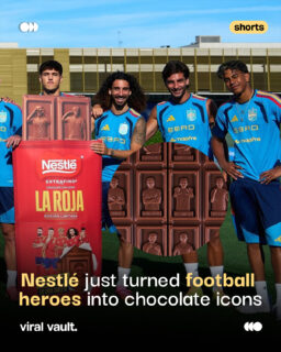 Nestlé turned its iconic Extrafino chocolate into a collectible by featuring Spain's football stars on limited-edition wrappers and engraved chocolate bars, giving fans a sweet keepsake to celebrate La Roja's World Cup triumph.

#Nestlé #LaRoja #Spain #WorldCup2026 #Extrafino #PackagingDesign #BrandCampaign #SportsMarketing #viralpost 

[ Nestlé, Nestlé Extrafino, La Roja, Spain National Football Team, World Cup 2026, Limited Edition, Chocolate Bar, Collectible Packaging, Football Marketing, Sports Marketing, Brand Campaign, Packaging, Design, FMCG, World Cup, Brand Collaboration, Marketing Campaign, Marketing Strategy ]