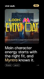 Why save your favourite outfit for "someday"?

With Look Myntra Everyday, Myntra reminds us that style isn't reserved for birthdays, weddings, or special occasions. The best reason to dress well is simply because it's today.

By turning a simple tagline into an everyday mindset, the brand celebrates confidence, self-expression, and making every moment feel like the main character moment.

What do you think of this campaign? Would you wear your best outfit every day?

#Myntra #LookMyntraEveryday #FashionMarketing #BrandCampaign #ViralVaultIndia 

[ Myntra, Look Myntra Everyday, fashion marketing, brand campaign, retail marketing, digital marketing, fashion trends, ecommerce, style inspiration, advertising campaign, brand strategy, main character energy. ]