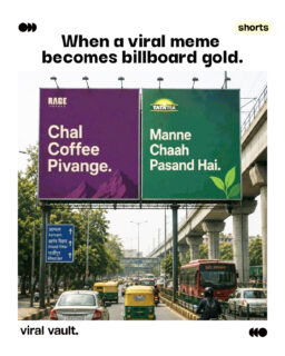 One viral trend. Two brands. One brilliant idea.

This spec billboard turns the viral "Chal Coffee Pivange / Manne Chaah Pasand Hai" trend into a clever brand moment, showing how pop culture and consumer insight can create scroll-stopping advertising.

Credits: Ashi Trivedi

#Marketing #Advertising #SpecCampaign #RageCoffee #TataTea
