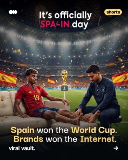 Spain’s World Cup victory inspired a flood of brilliant brand reactions. From witty topicals to clever product integrations, brands proved that the biggest wins happen in marketing too.
Which brand nailed it?
#Spain #FIFAWorldCup2026 #WorldCup #SpainChampions #ViralVault