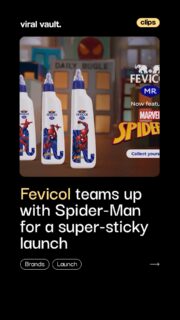 Fevicol is bringing superhero power to every craft project with its Spider-Man Edition Fevicol MR. The special edition combines Marvel's iconic web-slinger with Fevicol's trusted adhesive, making creativity even more fun for fans and creators alike.

#Fevicol #FevicolMR #SpiderMan #Marvel #MarvelSpiderMan #Crafting #ViralVaultIndia 

[ Fevicol Spider-Man Edition, Fevicol MR, Marvel Spider-Man, Fevicol collaboration, Spider-Man merchandise, DIY crafts, arts and crafts, stationery products, brand collaboration, product launch, creative campaign, marketing news ]