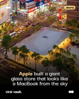 Apple didn't just build a store, they built a giant MacBook.

The Apple Xinyi A13 in Taipei is one of Apple's most iconic retail spaces. Designed by Foster + Partners, the glass pavilion resembles a MacBook when viewed from above, blending architecture with product design in true Apple fashion. From its sleek aluminium-inspired roof to its minimalist glass structure, every detail reflects Apple's signature design language.

Would you visit a store designed like the product it sells?

#Apple #AppleStore #AppleXinyiA13 #Taipei #Architecture #ViralVault

[ Apple Xinyi A13, Apple Store Taipei, Apple MacBook-shaped store, Apple glass pavilion, Foster + Partners, Apple retail architecture, Taipei 101 Apple Store, Apple store design, iconic Apple Store, minimalist architecture, glass Apple Store, innovative retail design, Apple branding, technology architecture, Apple flagship store. ]