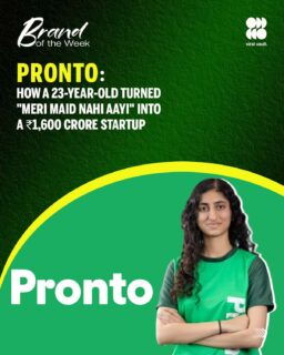 What started with one everyday problem-"Meri maid nahi aayi"-is now a ₹1,600 crore startup. At just 23, Anjali Sardana founded Pronto to bring on-demand, verified domestic help to Indian households. In just one year, the company grew from 170 daily bookings in Gurugram to 18,000+ bookings across multiple cities, reshaping how India thinks about home services.

Would you trust an app to send verified house help to your home in just 10 minutes? Let us know in the comments.

#Pronto #AnjaliSardana #StartupIndia #IndianStartups #brandoftheweek #ViralVaultIndia

[ Pronto startup, Anjali Sardana, Pronto founder, ₹1600 crore startup, Indian startup, Startup India, home services app, verified domestic help, on-demand house help, Gurugram startup, startup success story, venture capital, Urban Company competitor, Snabbit competitor, Indian entrepreneurship ]