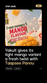 Yakult Danone India has refreshed its Yakult Light Mango flavour with an updated recipe inspired by consumer feedback. Featuring Taapsee Pannu, the new campaign highlights the drink's richer mango taste, probiotic benefits, and commitment to promoting everyday gut health.

#Yakult #YakultLightMango #TaapseePannu #GutHealth #Probiotics #HealthyLiving #ViralVaultIndia 

[ Yakult Light Mango, Yakult Danone India, Taapsee Pannu, Yakult campaign 2026, probiotic drink, gut health, mango probiotic drink, Yakult India, healthy beverages, FMCG marketing, brand campaign, probiotic health drink, digital marketing campaign. ]