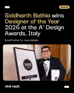 A proud moment for Indian design on the global stage.
Siddharth Bathla, Founder and Director of Design Factory India, has been honoured as Designer of the Year 2026 at the prestigious A' Design Awards in Como, Italy. The recognition celebrates his outstanding contributions to cultural and experiential spatial design, marking a significant milestone for India's creative community and global design excellence.
Congratulations to Siddharth Bathla on this remarkable achievement.
#DesignfactoryIndia #Designeroftheyear #Adesignawards #India #Culture #History #Design #Museums #Gujarat