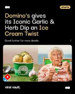 Sometimes, the best product launch isn't a new product at all. Domino's transformed its iconic Garlic & Herb Dip into an ice cream-inspired creation, turning a fan favourite into a conversation starter and proving that clever brand reinvention can generate massive buzz.

#Dominos #GarlicAndHerb #ProductInnovation #BrandMarketing #ViralVaultIndia 

[ Domino's, Domino's Garlic & Herb Dip, Garlic & Herb Ice Cream, Domino's campaign, brand marketing, creative marketing, product innovation, food marketing, social media campaign, marketing strategy, viral campaign. ]