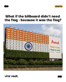 A billboard that didn't need the flag printed on it - because it was designed to become the flag.
Instead of slapping a tricolour on a hoarding, this spec concept for Amul India turns the structure itself into the tricolour, blending naturally into its surroundings. Bold, simple, and exactly the kind of "why hasn't this been done on a real highway yet" idea.
Credit: Ashi Trivedi
#billboards #IndependenceDay #brands #Amul #ViralVaultIndia